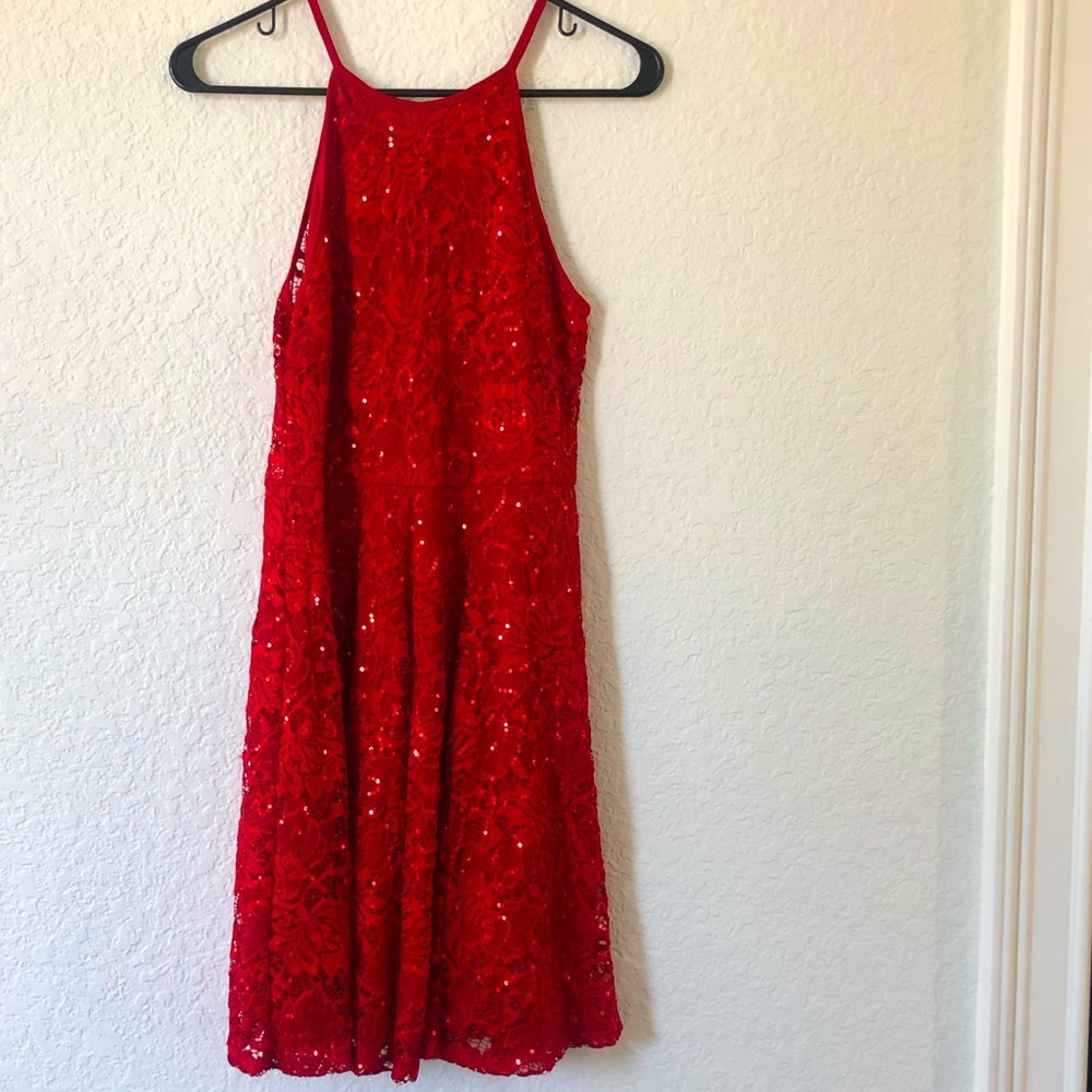 SPARKLED RED DRESS